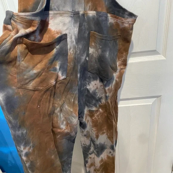 Eesome sweatshirt material Gray and Brown Overalls - Picture 5 of 5